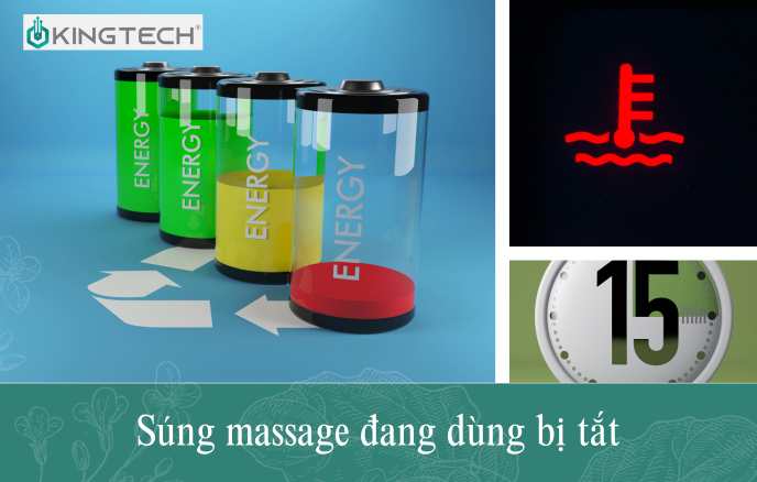 Súng massage đang dùng bị tắt