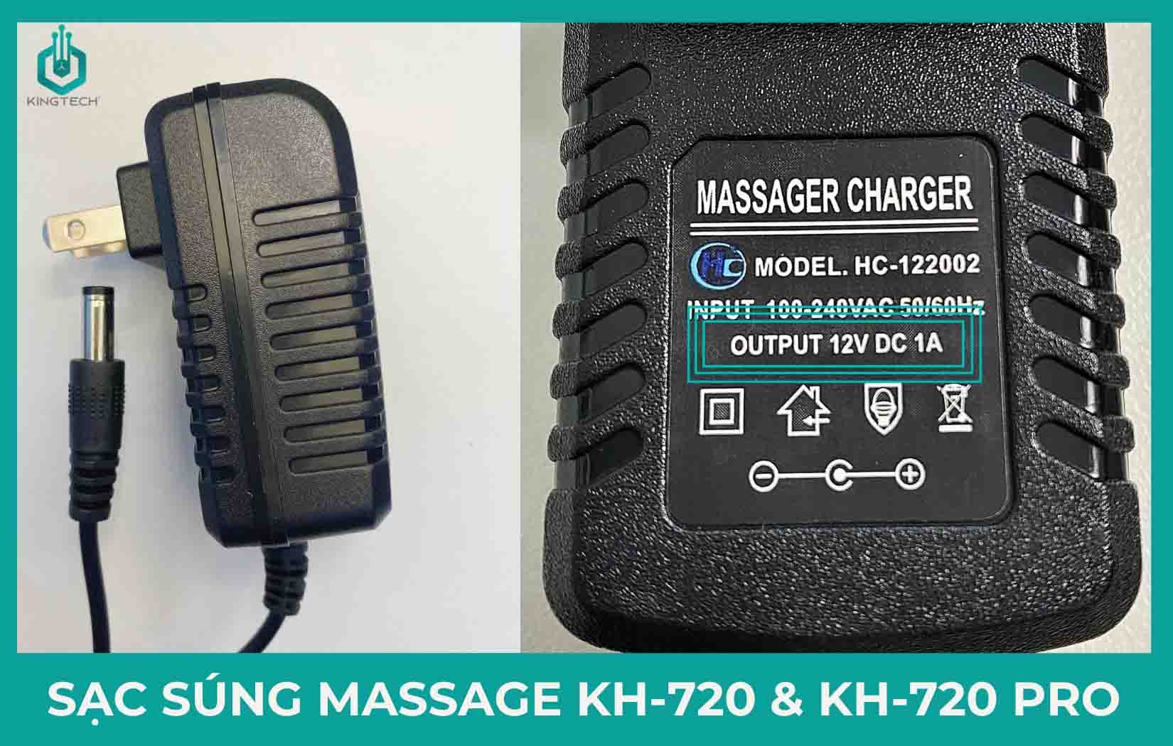 Các lưu ý về sạc súng massage của KINGTECH