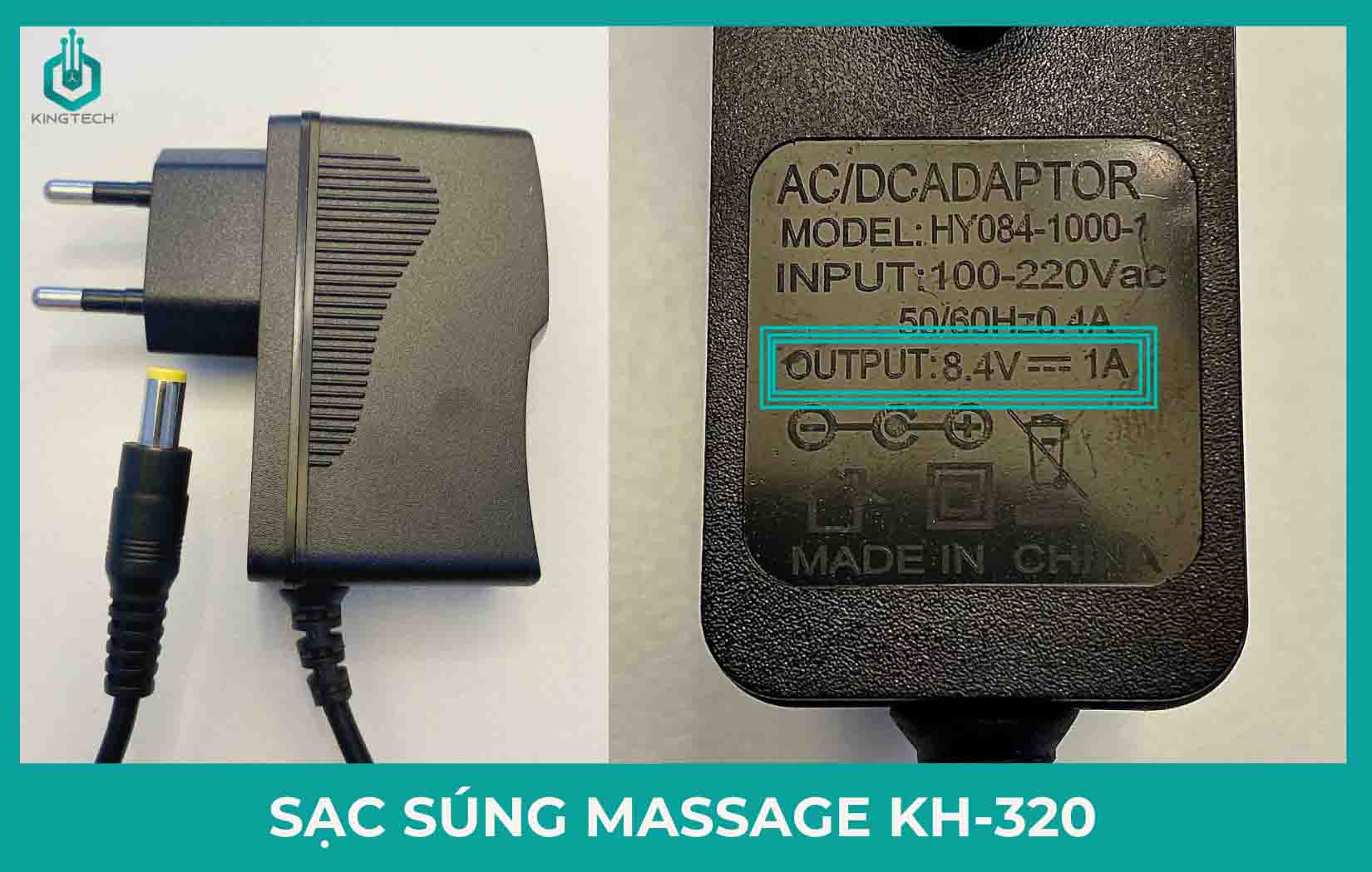 Các lưu ý về sạc súng massage của KINGTECH