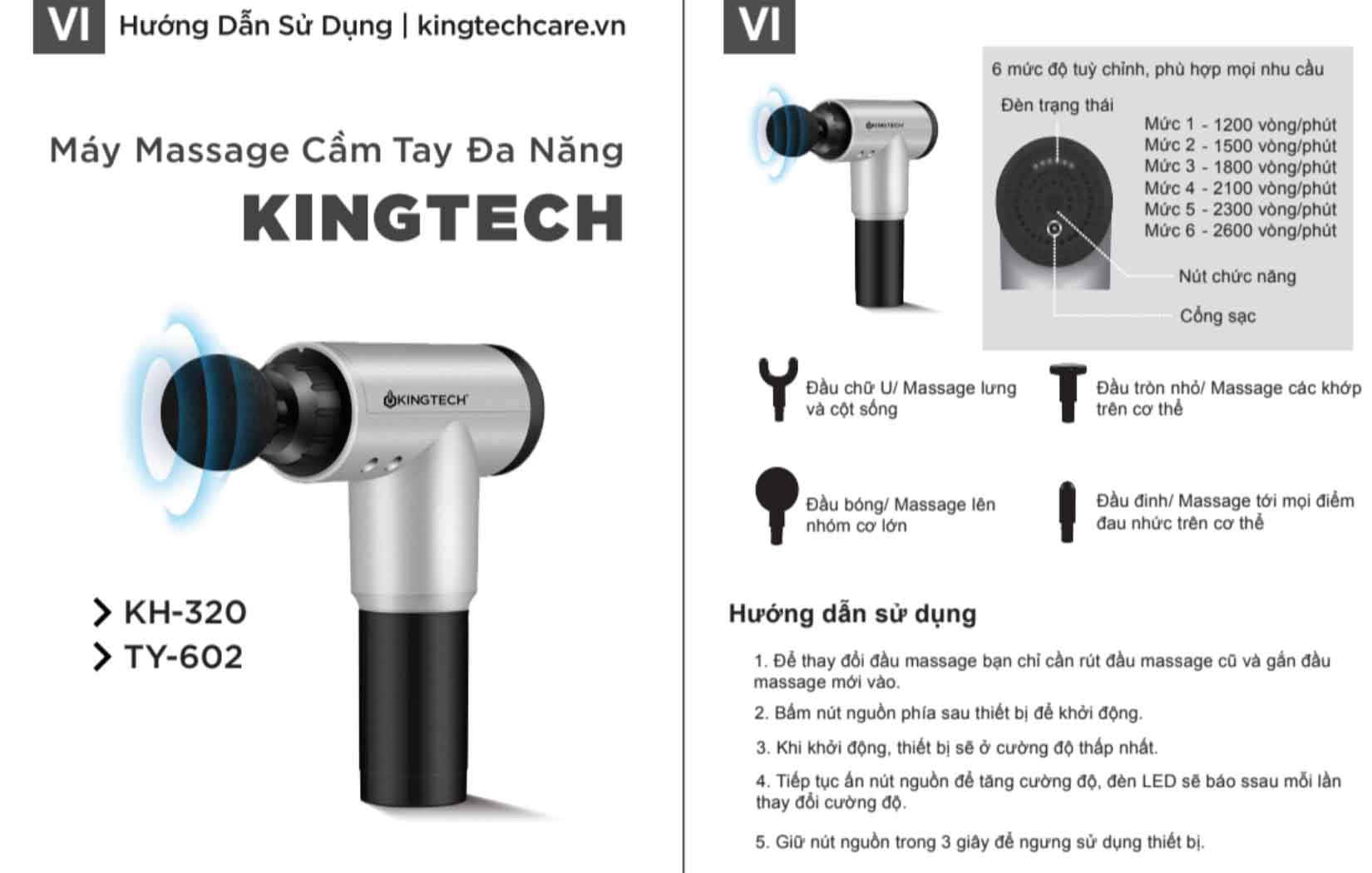 Đánh giá chi tiết súng massage Kingtech KH-320