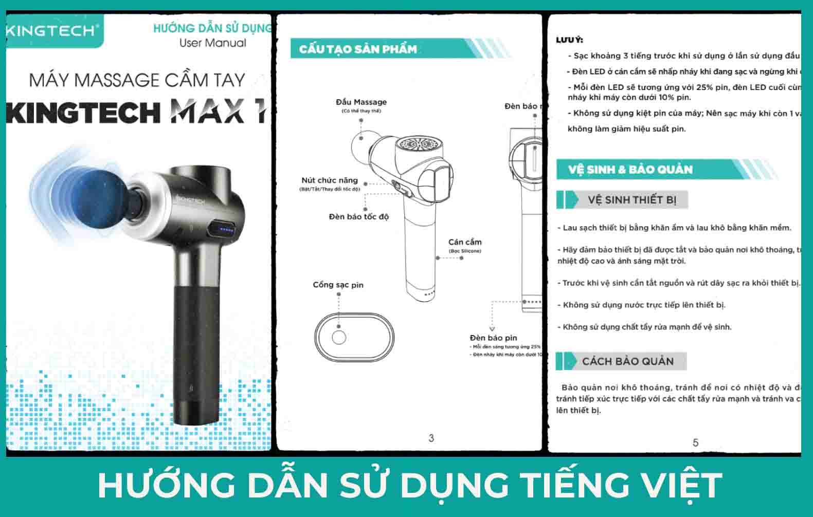 Đánh giá chi tiết súng massage Kingtech MAX-1
