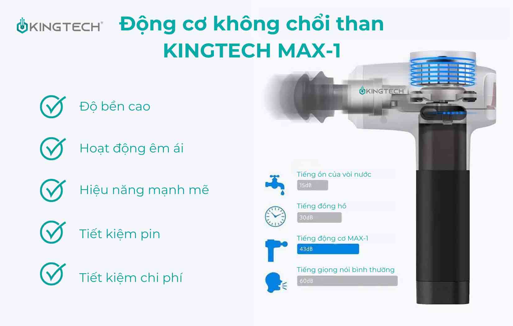 Động cơ súng massage cầm tay KINGTECH MAX-1