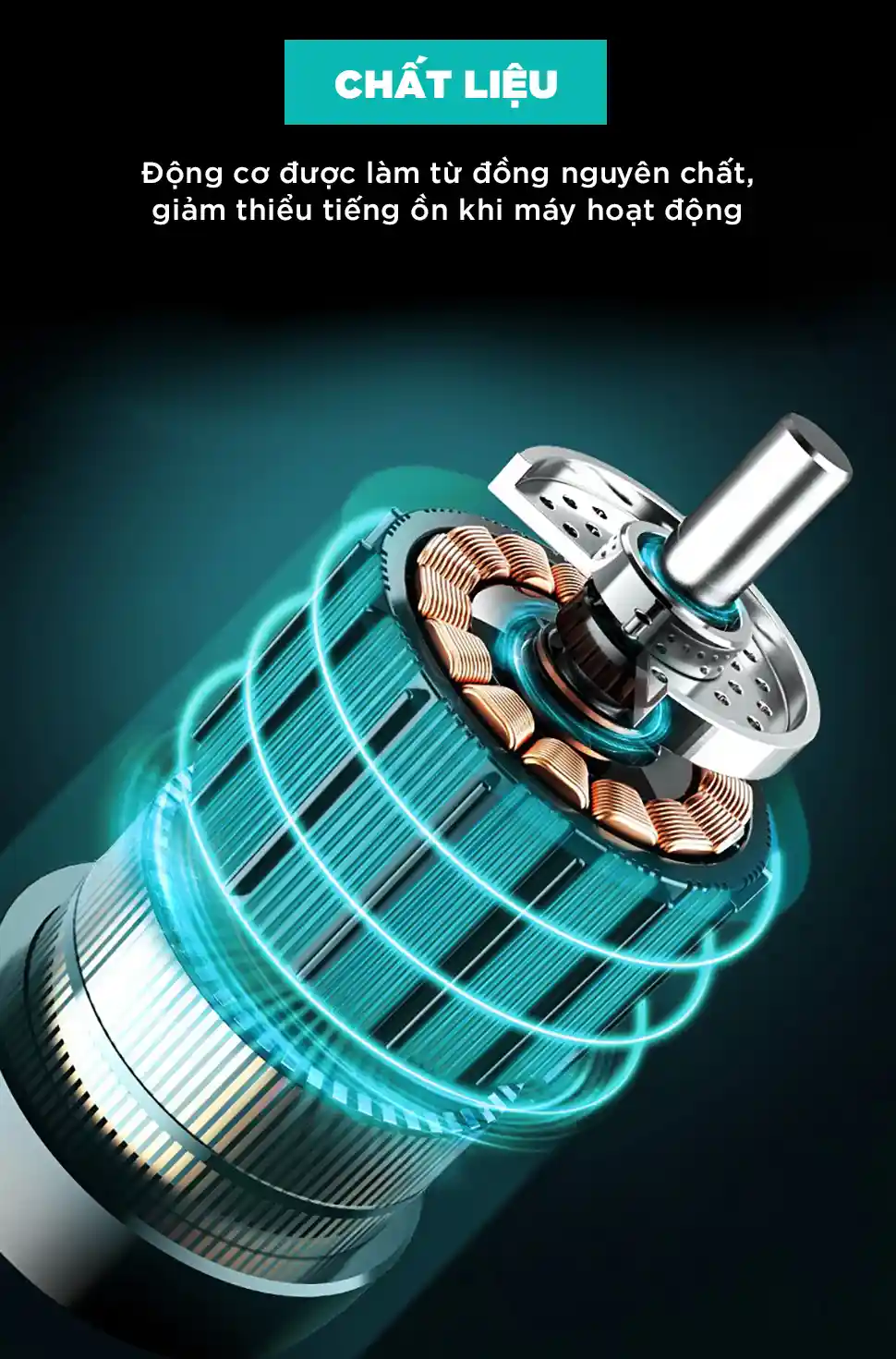 Súng Massage Cầm Tay Đa Năng KINGTECH KH-320 chất liệu