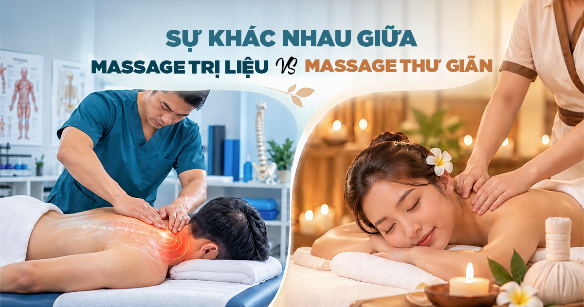 massage thư giãn và massage trị liệu khác nhau như thế nào?